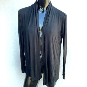 The Row Women's Open Front Long Sleeve Black Knit Cardigan Size S/M (read)